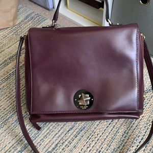 Burgundy Kate spade crossbody convertible